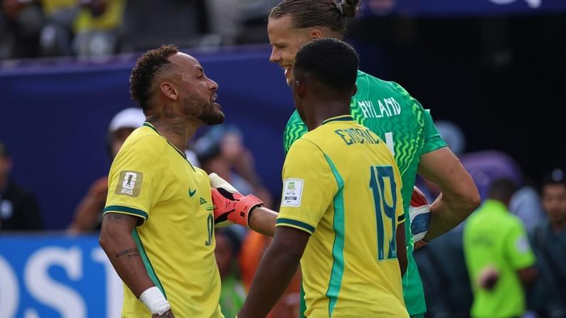 Neymar discute com goleiro da Noruega durante eliminação do Brasil na Copa 2026