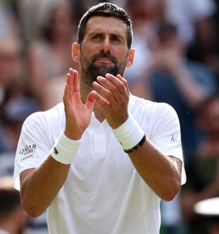 Novak Djokovic após vencer nas oitavas de final de Wimbledon em 2026