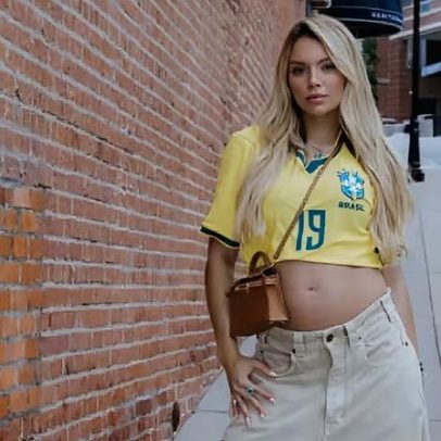 Gabriely Miranda, esposa de Endrick, exibe barriguinha na Copa do Mundo
