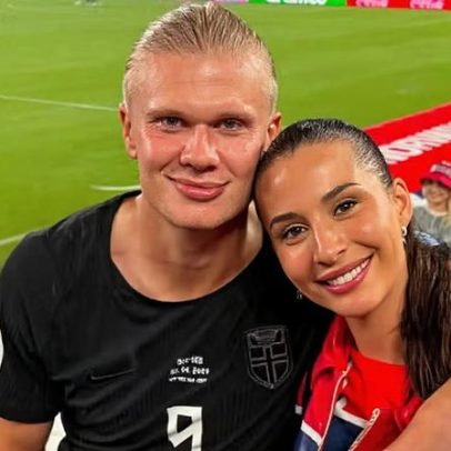 Namorada de Haaland celebra gols da Noruega na vitória sobre o Brasil