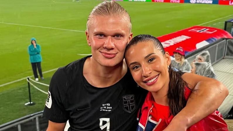 Erling Haaland e Isabel Haugseng Johansen — Foto: Reprodução/ Instagram @isabellaa