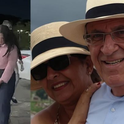 Imagens da prisão da suspeita de matar casal de idosos em MG