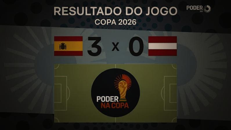 A seleção da Espanha venceu a da Áustria por 3 a 0, pela 2ª fase da Copa