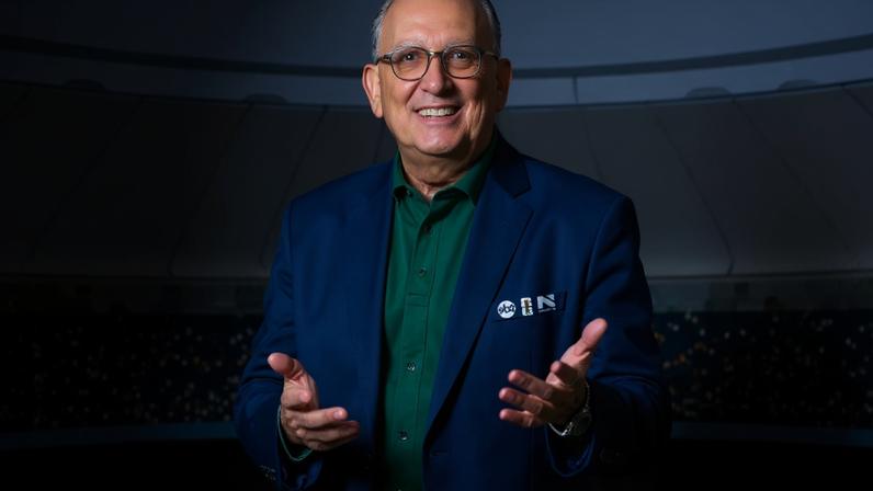 Galvão Bueno, do SBT, e Everaldo Marques, da Globo