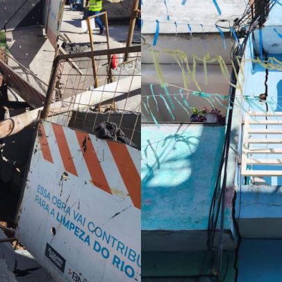 Cratera em obra da Sabesp interdita três casas em Osasco (SP)