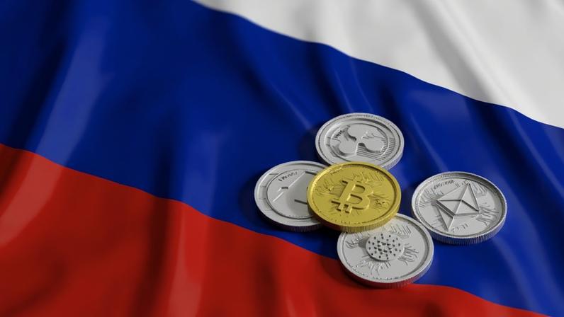 Criptomoedas sob bandeira da Rússia