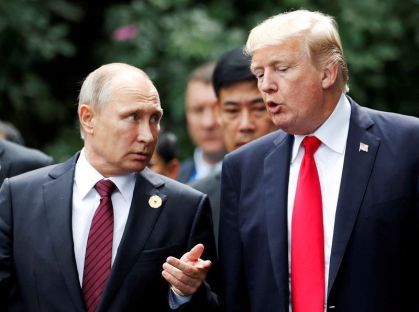 Donald Trump e Vladimir Putin no Vietnã