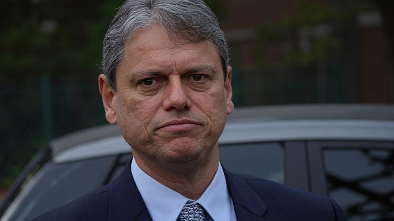 O governador de São Paulo, Tarcísio de Freitas (Republicanos)