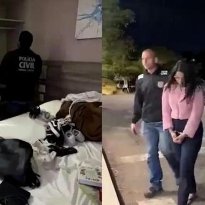 Vídeos registram prisão de diarista suspeita de matar casal de idosos em MG