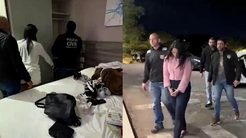 Vídeos registram prisão de diarista suspeita de matar casal de idosos em MG