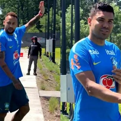 Casemiro reclama do calor em treino da Seleção com sensação térmica de 42°C