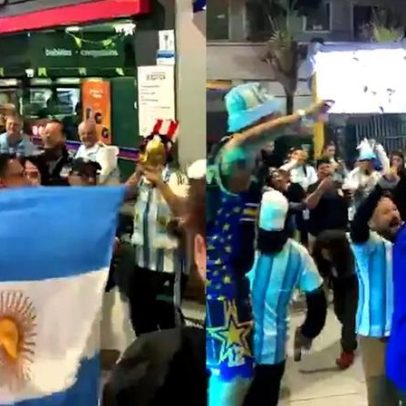 Torcedores em festa impulsionam apoio à Argentina contra Cabo Verde
