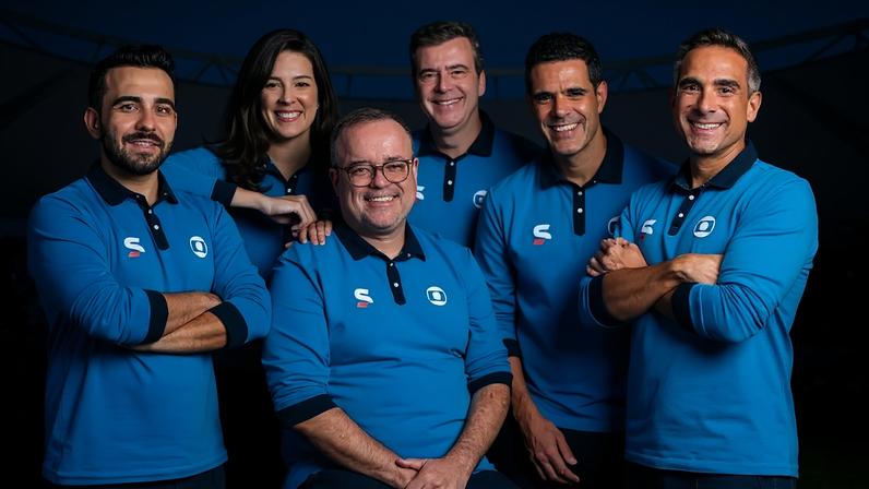 Elenco do grupo Globo para transmissão dos jogos da Copa do Mundo de 2026 (Foto: ESTEVAM AVELLAR/TV GLOBO)
