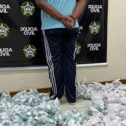 Traficante do Comando Vermelho é preso com 13 mil pinos de cocaína no Rio