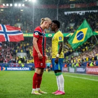Brasil x Noruega pode decidir Bola de Ouro; Vini Jr. ou Haaland fica fora
