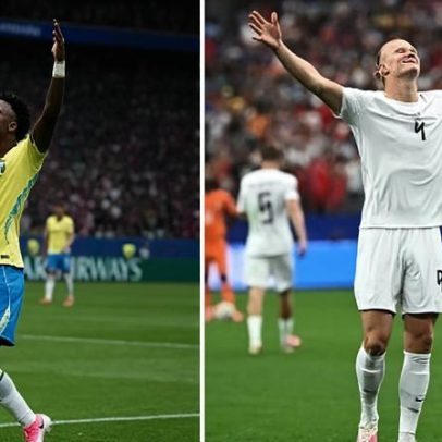Vini Jr e Haaland se enfrentam em Brasil x Noruega pela Bola de Ouro