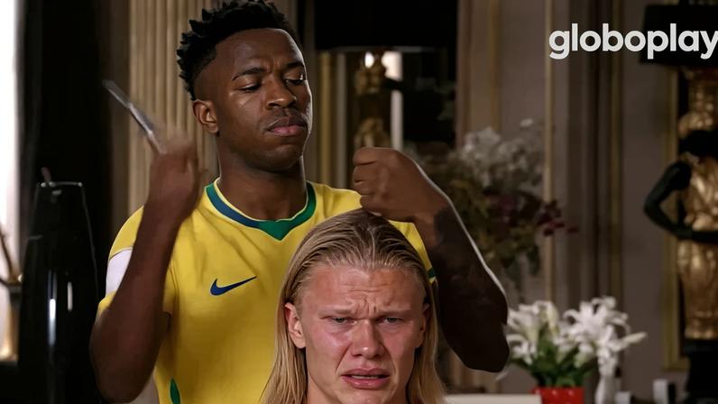 Copa: vídeo em IA mostra Vini Jr. e Haaland como Nina e Carminha