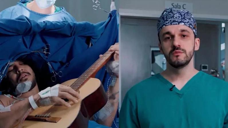 Cantor toca violão durante cirurgia para remoção de tumor no cérebro