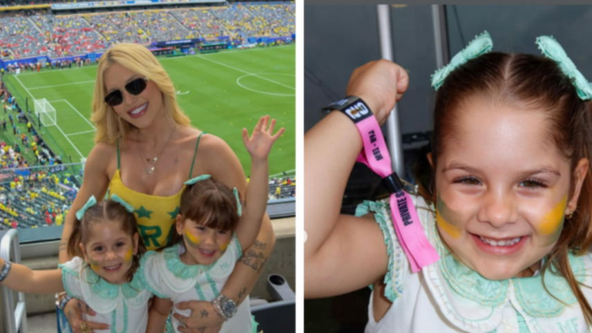 Virginia ao lado das filhas Maria Alice e Maria Flor