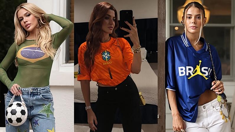 Wags prontas para o jogo do Brasil