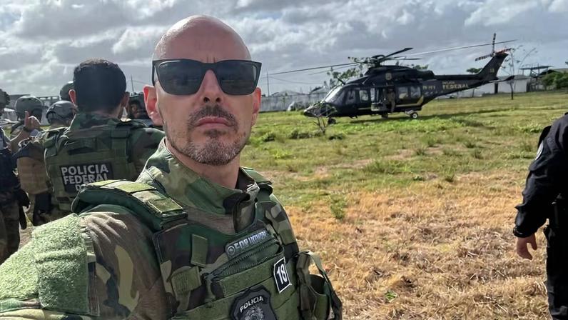 Michel Brasil Saliba, 39 anos, delegado da PF morto durante operação no RS — Foto: Arquivo pessoal, Reprodução