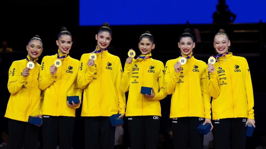 Brasil conquista dois ouros inéditos no Mundial de ginástica rítmica