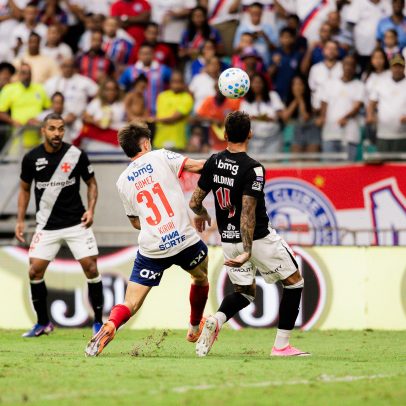 Bahia e Vasco têm quatro gols anulados e empatam na Fonte Nova