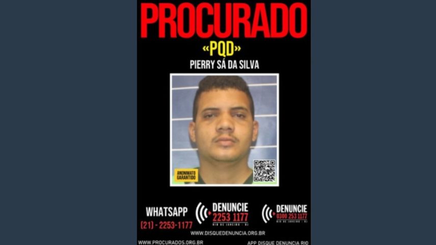 Pierry Sá da Silva, integrante do Comando Vermelho | Divulgação/Polícia Civil