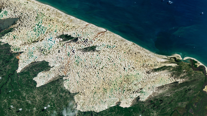 Lençóis Maranhenses: foto da Nasa mostra dunas vistas de satélite