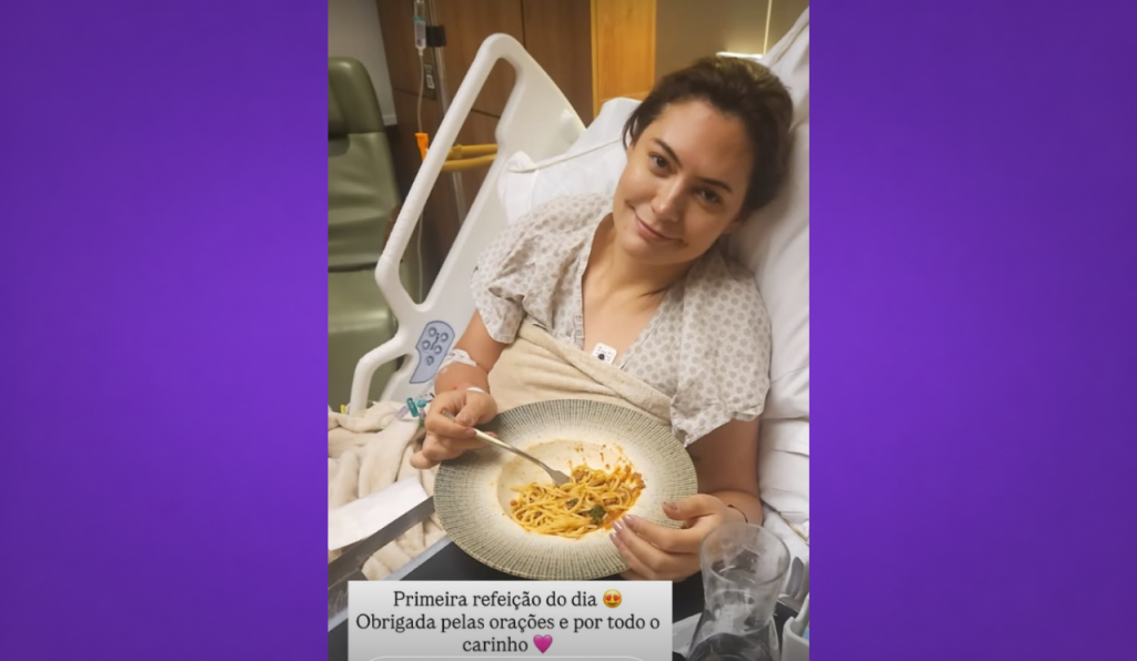 Michelle apareceu no hospital e agradeceu o apoio.