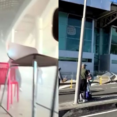 VÍDEO: Influencer registra terremoto dentro de aeroporto na Colômbia