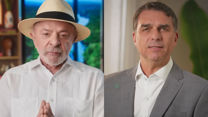 Lula e Flávio Bolsonaro estreiam no horário eleitoral na TV