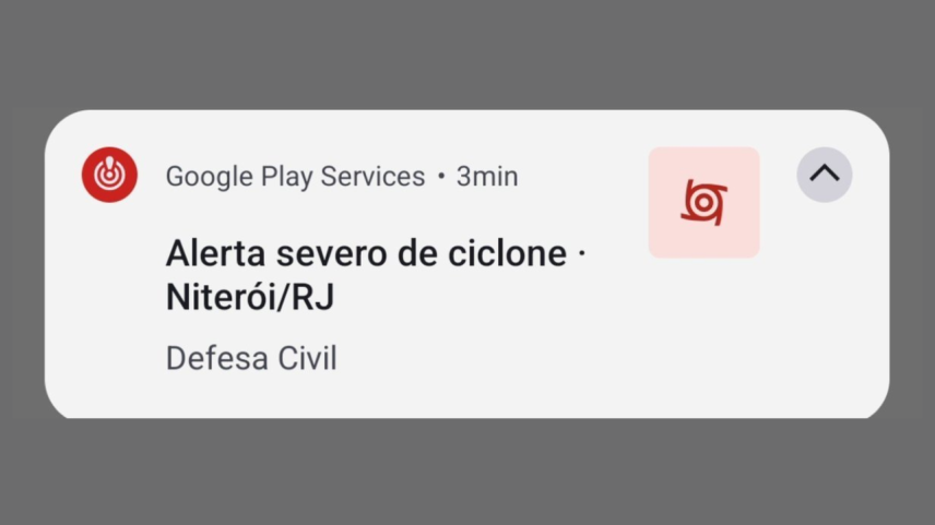"Alerta severo de ciclone" no Google assusta moradores de Niterói; Defesa Civil reage