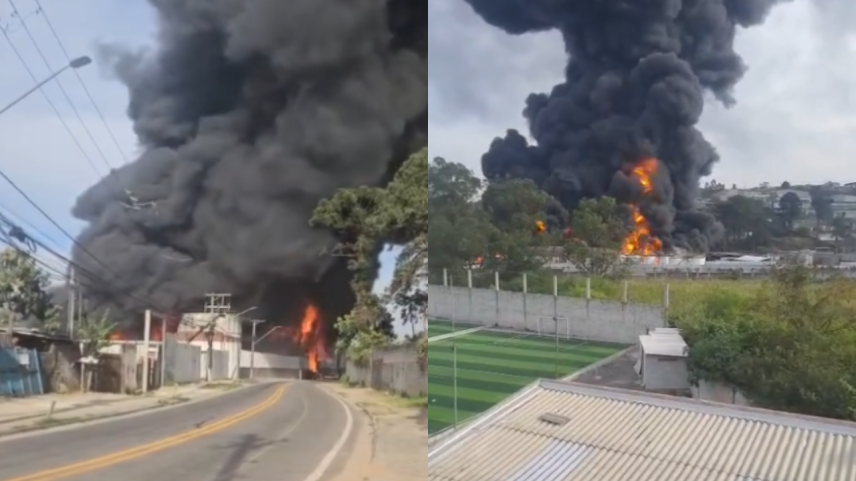 Incêndio atinge indústria química e causa explosões na Grande SP