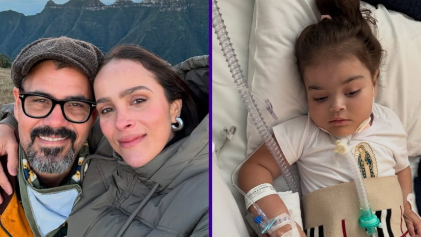 Filha de Juliano Cazarré vai para CTI e mãe pede orações: "Reze com a gente"