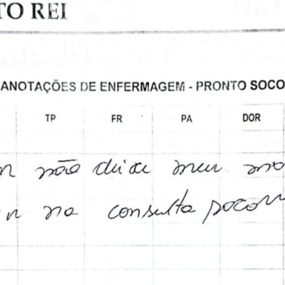"Socorro": mulher denuncia marido com bilhete em prontuário médico