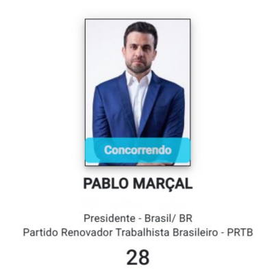 Pablo Marçal registra candidatura à presidência pelo PRTB