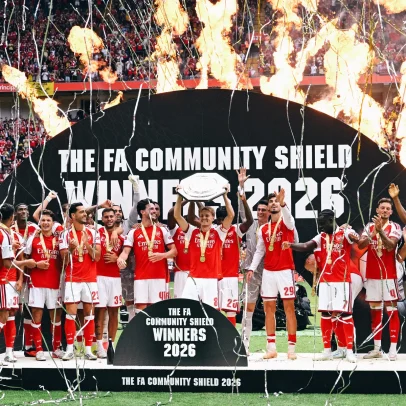 Arsenal goleia Manchester City e conquista Supercopa da Inglaterra