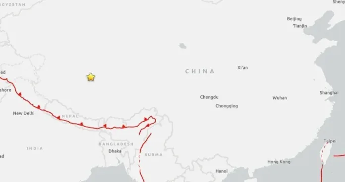 Terremoto de magnitude 5,0 atinge o Tibete, na China