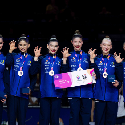 Brasil é bronze no Mundial de ginástica rítmica e garante vaga em LA 2028