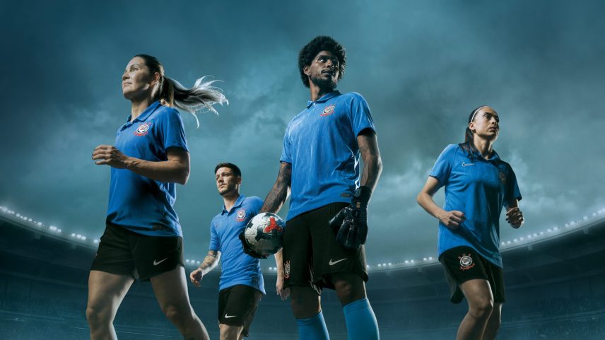 Goleiros estreiam a nova camisa 3 azul do Corinthians contra o Fluminense