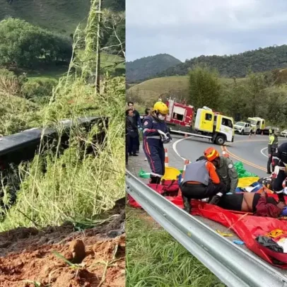 Ônibus cai em ribanceira e deixa cinco mortos no interior de SP