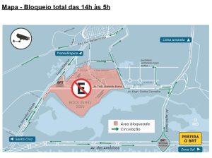 Área de interdição para o Rock in Rio | Foto: Divulgação / Prefeitura
