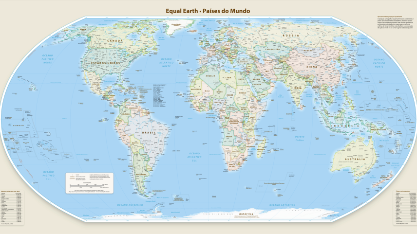 ONU aprova mapa-múndi que mostra África com tamanho mais fiel ao real