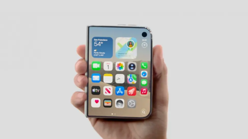 Apple lança seu primeiro celular dobrável iPhone Duo, em formato de "passaporte"