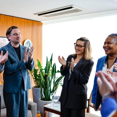 Leonardo DiCaprio visita o Brasil e se encontra com a primeira-dama Janja da Silva