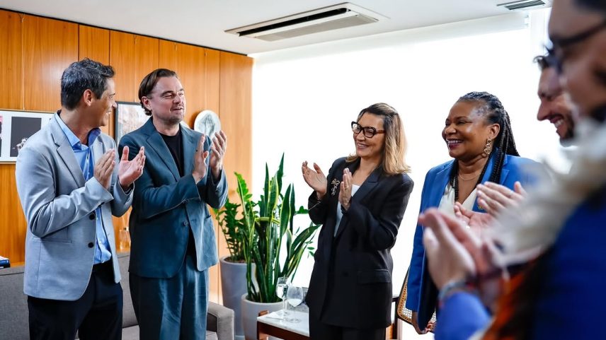 Leonardo DiCaprio visita o Brasil e se encontra com a primeira-dama Janja da Silva