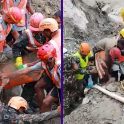 Dois trabalhadores são resgatados vivos de túnel soterrado no Nepal