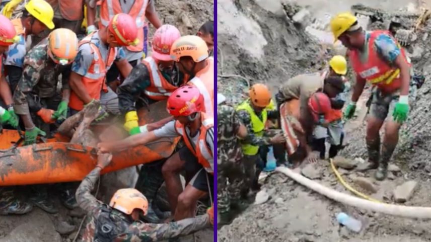 Dois trabalhadores são resgatados vivos de túnel soterrado no Nepal