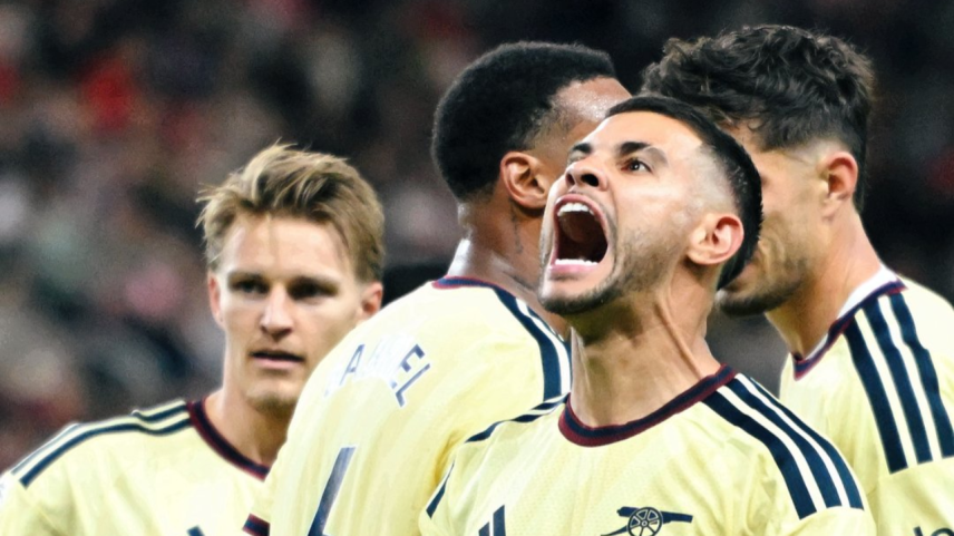 Bruno Guimarães marcou o gol do Arsenal contra o Sunderland | Foto: Divulgação / Arsenal FC